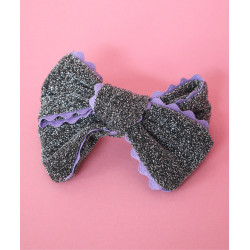 Barrette Rachel - Glitter argent