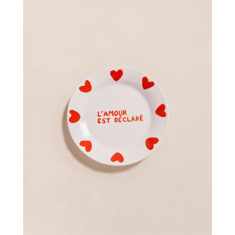 Petite assiette L'amour est déclaré