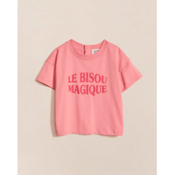 T-shirt Le bisou magique - Framboise - Taille 4 ans