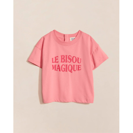 T-shirt Le bisou magique - Framboise - Taille 2 ans