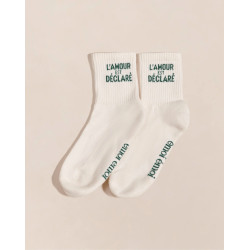 Chaussettes L'amour est déclaré - Crème - Taille 42/46