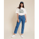 T-shirt Mama needs a minute - Blanc - Taille M