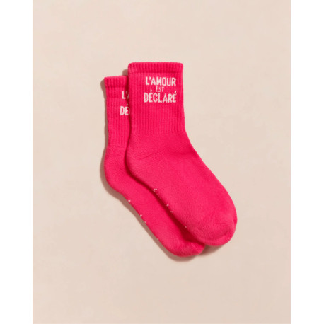 Chaussettes L'amour est déclaré - Rose - Taille 36/41