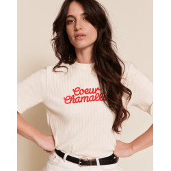 T-shirt Coeur chamallow - Taille S