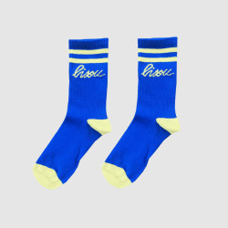 Chaussettes adulte Bisou bleu/jaune - 36/41