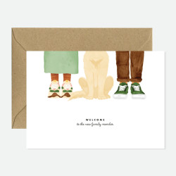 Carte Welcome family dog