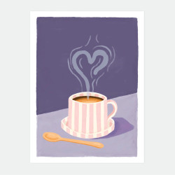 Affiche small - Love coffee