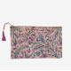 Pochette matelassée fleurs indiennes mauve