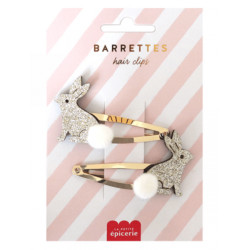 Barrettes cheveux - Lapins