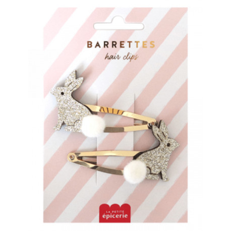 Barrettes cheveux - Lapins