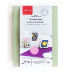 Kit DIY - Mes broches en bois à peindre