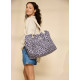 Sac cabas Claude - Léopard lilas