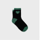 Chaussettes Coeur - Noir et vert - Taille 37/40