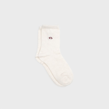 Chaussettes Unies pailletées - Ecru - Taille 37/40