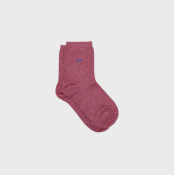 Chaussettes Unies pailletées - Violet pâle - Taille 37/40