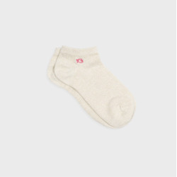Socquettes unies paillettées Beige - Taille 37/40