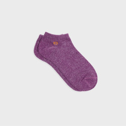 Socquettes unies paillettées Violet- Taille 37/40