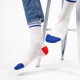 Chaussettes Retro - Blanc rayé bleu - Taille 41/46