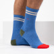 Chaussettes Retro - Bleu clair rayé beige - Taille 41/46