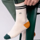 Chaussettes Retro - Beige chiné rayé noir - Taille 41/46