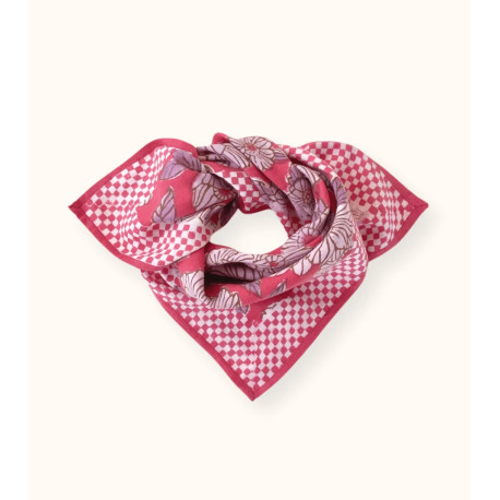 Small foulard Manika Bloom - Magenta