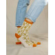 Chaussettes Estrella - Damier olive