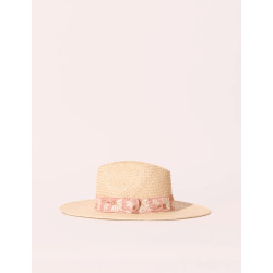 Chapeau Rosalie rose - M