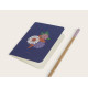 Carnet de poche Flower power parme