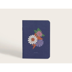Carnet de poche Flower power parme