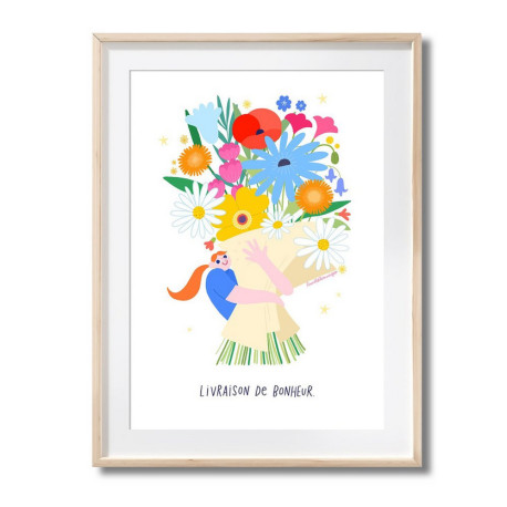 Affiche A4 - Livraison de bonheur 