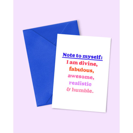 Carte Note to myself