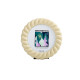 Cadre photo rond - Coquillage vert pastel