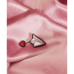 Broche Mini avion et coeur