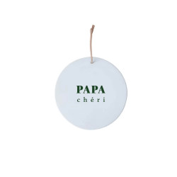 Petit médaillon Papa chéri - Vert