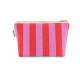 Trousse Sofia - Rayure orchidée/tomato