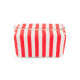 Trousse de toilette éponge rayée Vic - rouge
