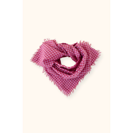 Small foulard Manika Khadi - Fuchsia