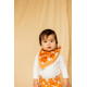 Small foulard Manika Flora bold - Orange