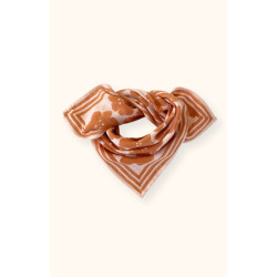 Small foulard Manika Flora bold - Orange