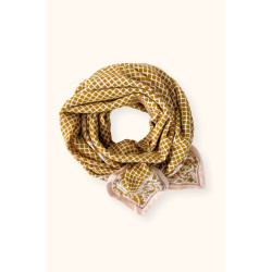 Big foulard Latika Mosaïc - Tobacco