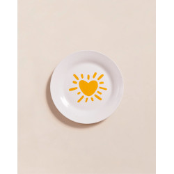 Petite assiette Coeur solaire jaune