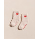 Chaussettes bébé Coeur - Crème - Taille 15/18