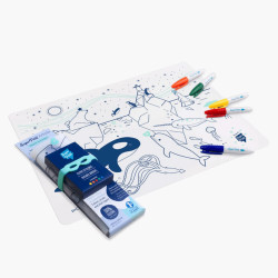 Set en silicone à colorier + 5 feutres - Sur la banquise