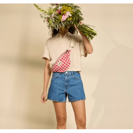 Sac banane Olivia - Vichy rose