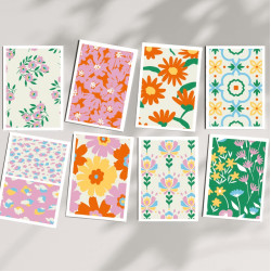 Kit de peinture au numéro 8 cartes - Joyeux motifs