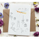 Carte et enveloppe Jour de fête