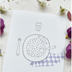 Carte et enveloppe Soupe aux lettres