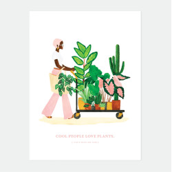 Affiche small - Girl buying plants