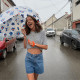 Parapluie Fleurs bleues - Grand format