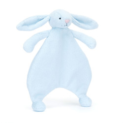 Doudou lapin bleu